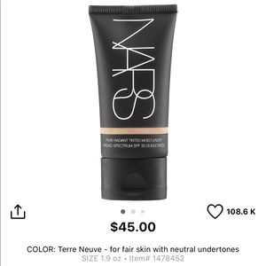 NARS Pure Radiant Tinted Moisturizer NEW in Box